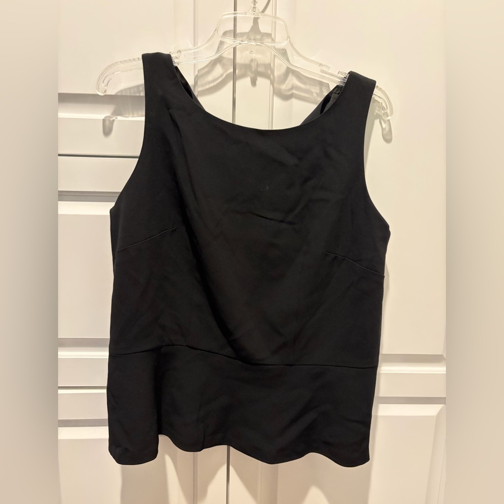 Talbots Black Peplum Top – Size 10 – NWT